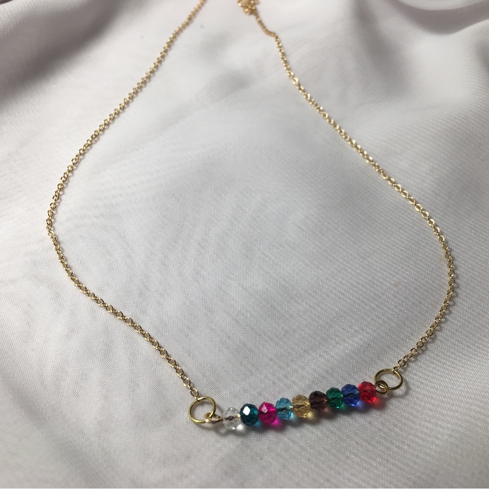 Multicolored Bar Necklace 💜